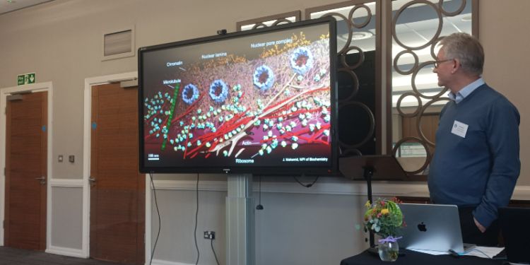 Prof. Alan Warren (University of Cambridge), member of RiboCode’s scientific advisory board, presenting on his research into diseases caused by mutations in the ribosome: ribosomopathies.