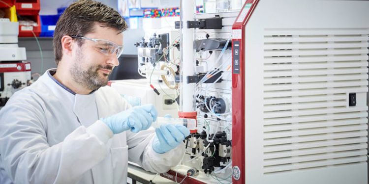 Student using cutting-edge equipment.