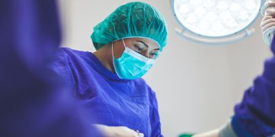 Surgeon performing surgery