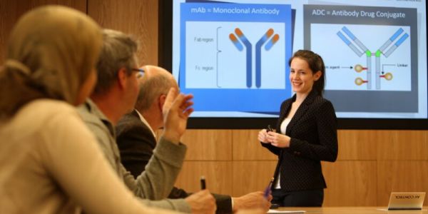 Student in business meeting