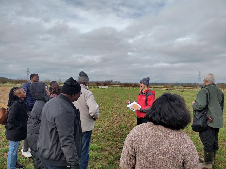 Dr Ruth Wade hosts a tour of the regenerative agriculture trial